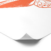 Illustratie van de  roze vlinder bevestigen poster (Hoek)