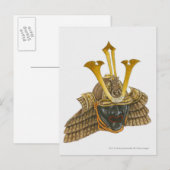 Illustratie van de samurai helm uit de 16e eeuw briefkaart (Voorkant / Achterkant)