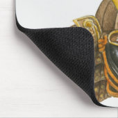 Illustratie van de samurai helm uit de 16e eeuw muismat (Hoek)