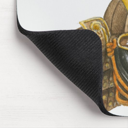 Illustratie van de samurai helm uit de 16e eeuw muismat (Hoek)