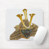 Illustratie van de samurai helm uit de 16e eeuw muismat (Met muis)