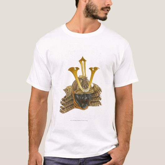 Illustratie van de samurai helm uit de 16e eeuw t-shirt (Voorkant)