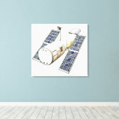 Illustratie van de satelliet die wordt gebruikt vo canvas afdruk (Insitu (Houten vloer))