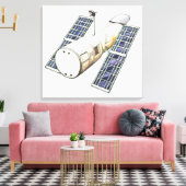 Illustratie van de satelliet die wordt gebruikt vo canvas afdruk (Insitu (Woonkamer))