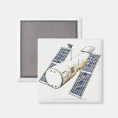 Illustratie van de satelliet die wordt gebruikt vo magneet (Voorkant / Achterkant)