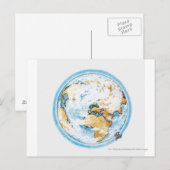 Illustratie van de satelliet rond de aarde briefkaart (Voorkant / Achterkant)