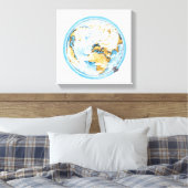 Illustratie van de satelliet rond de aarde canvas afdruk (Insitu (Slaapkamer))