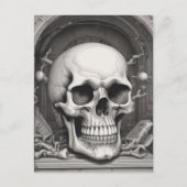 Illustratie van de schedel briefkaart (Voorkant)