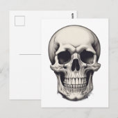 Illustratie van de schedel briefkaart (Voorkant / Achterkant)