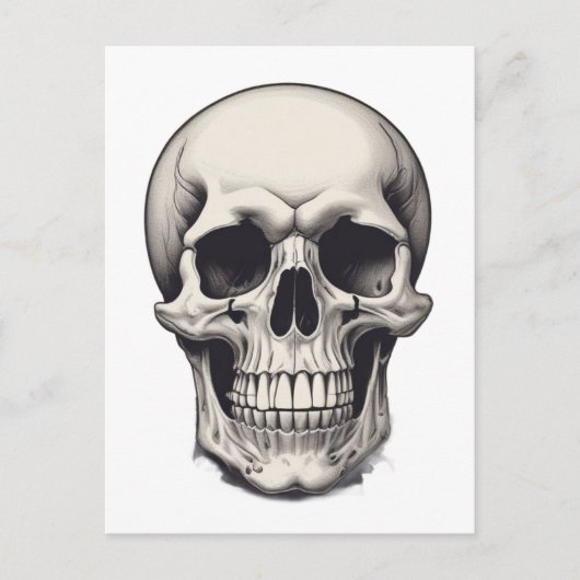 Illustratie van de schedel briefkaart (Voorkant)