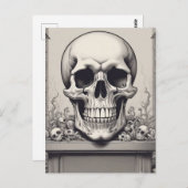 Illustratie van de schedel briefkaart (Voorkant / Achterkant)