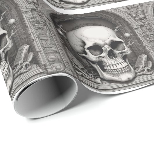 Illustratie van de schedel cadeaupapier (Rol Hoek)