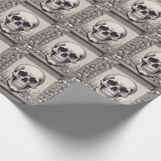 Illustratie van de schedel cadeaupapier (Hoek)