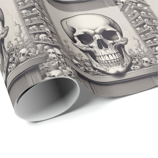 Illustratie van de schedel cadeaupapier (Rol Hoek)