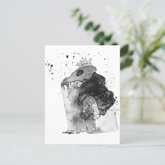 Illustratie van de schedel en Botten Briefkaart