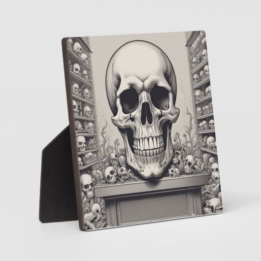 Illustratie van de schedel fotoplaat (Voorkant)