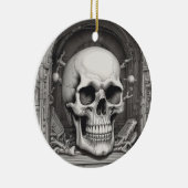 Illustratie van de schedel keramisch ornament (Rechts)