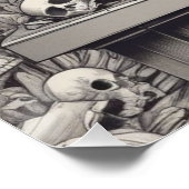 Illustratie van de schedel perfect poster (Hoek)