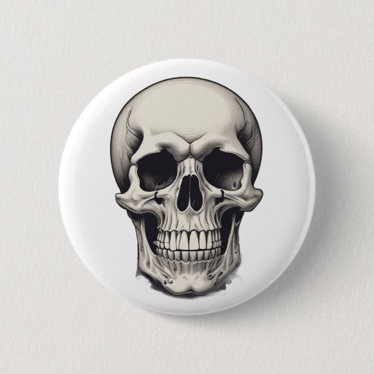 Illustratie van de schedel ronde button 5,7 cm (Voorkant)
