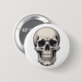 Illustratie van de schedel ronde button 5,7 cm (Voorkant /achterkant)