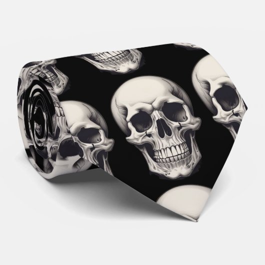 Illustratie van de schedel stropdas (Opgerold)