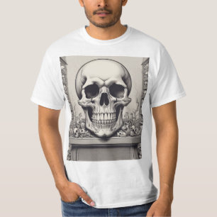 Illustratie van de schedel t-shirt