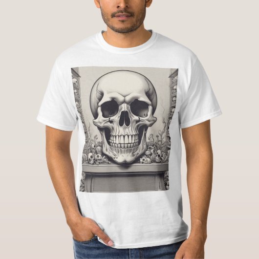 Illustratie van de schedel t-shirt (Voorkant)