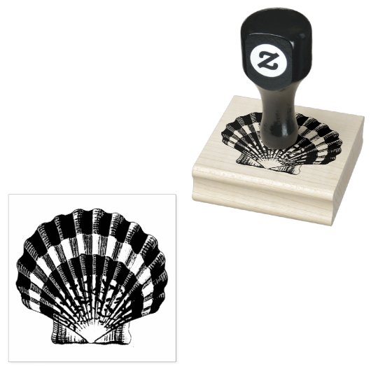  illustratie van de schelp-schelp rubberstempel (Gestempeld)