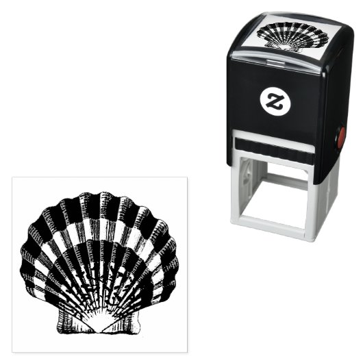 illustratie van de schelp-schelp zelfinktende stempel (In situ)
