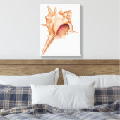 Illustratie van de schelp van Murex Canvas Afdruk (Insitu (Slaapkamer))