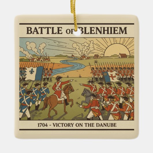 Illustratie van de Slag bij Blenheim Keramisch Ornament (Voorkant)