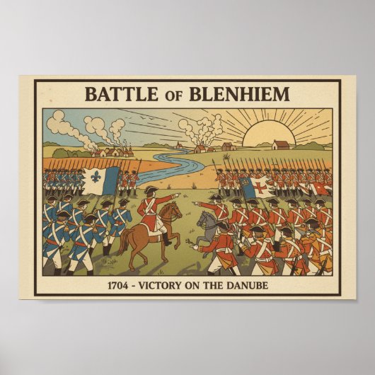 Illustratie van de Slag bij Blenheim Poster (Voorkant)