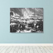 Illustratie van de slag om Gettysburg Canvas Afdruk (Insitu (Houten vloer))