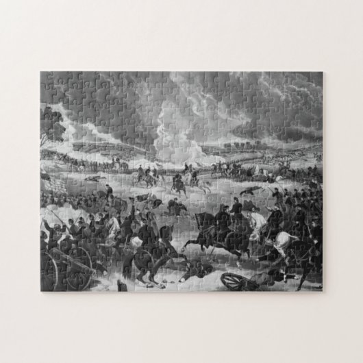 Illustratie van de slag om Gettysburg Legpuzzel (Horizontaal)