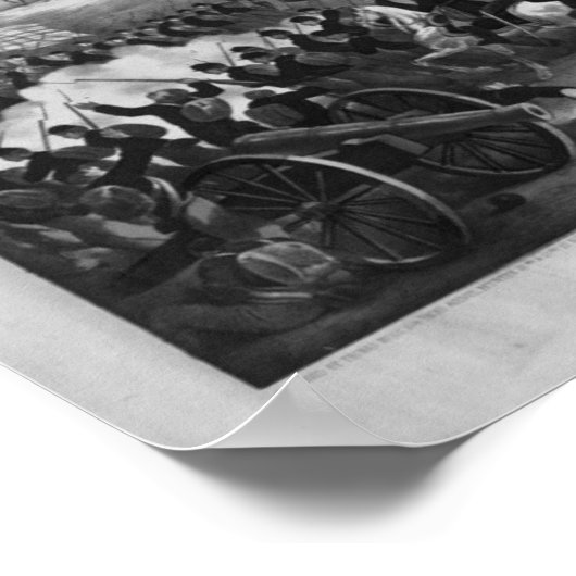 Illustratie van de slag om Gettysburg Poster (Hoek)