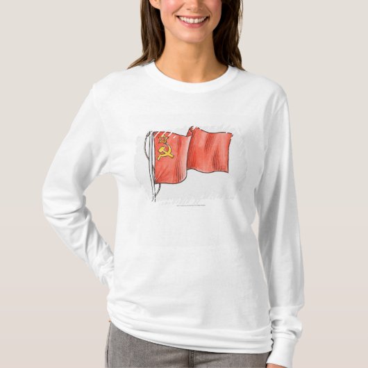 Illustratie van de Sovjetvlag T-shirt (Voorkant)