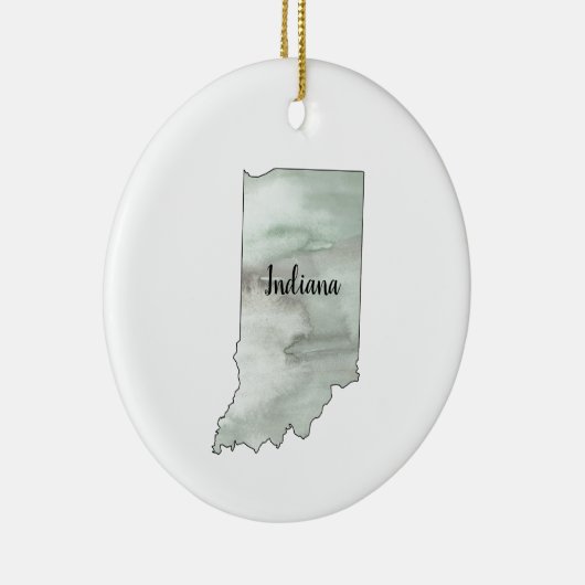 Illustratie van de staat Indiana Keramisch Ornament (Rechts)