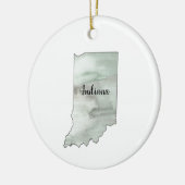 Illustratie van de staat Indiana Keramisch Ornament (Links)