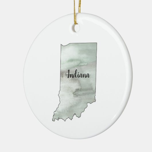 Illustratie van de staat Indiana Keramisch Ornament (Links)