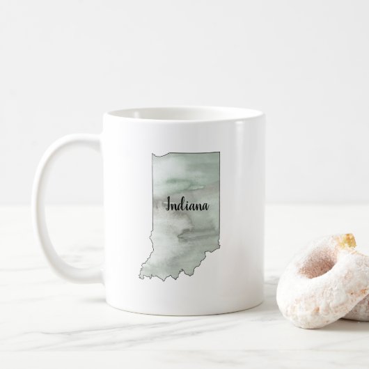 Illustratie van de staat Indiana Koffiemok (Met donut)