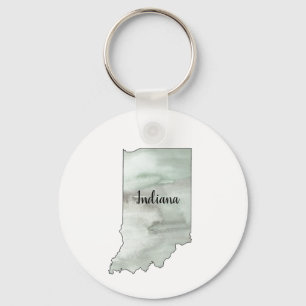 Illustratie van de staat Indiana Sleutelhanger