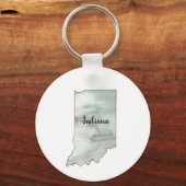 Illustratie van de staat Indiana Sleutelhanger (Voorkant)