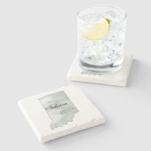 Illustratie van de staat Indiana Stenen Onderzetter (Zijkant)