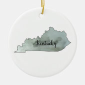 Illustratie van de staat Kentucky Keramisch Ornament (Voorkant)