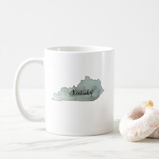 Illustratie van de staat Kentucky Koffiemok (Met donut)