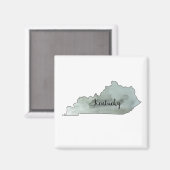 Illustratie van de Staat Kentucky Magnet (Voorkant / Achterkant)