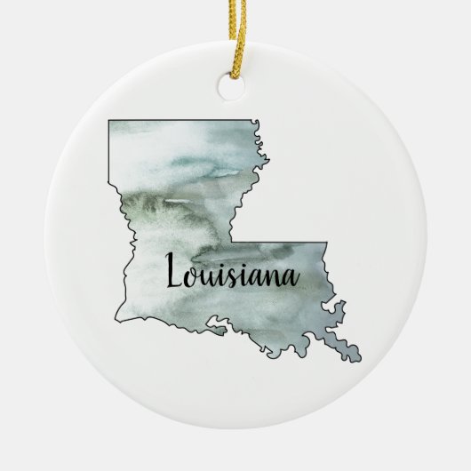 Illustratie van de staat Louisiana Keramisch Ornament (Voorkant)