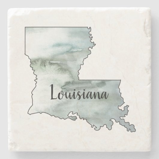 Illustratie van de staat Louisiana schilderen Stenen Onderzetter (Voorkant)