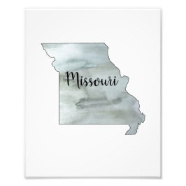 Illustratie van de staat Missouri Foto Afdruk