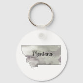 Illustratie van de staat Montana Sleutelhanger (Voorkant)